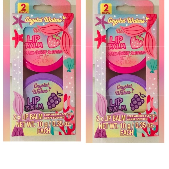 Other - 4piece strawberry and grape flavored scented lip balms‎ set new
